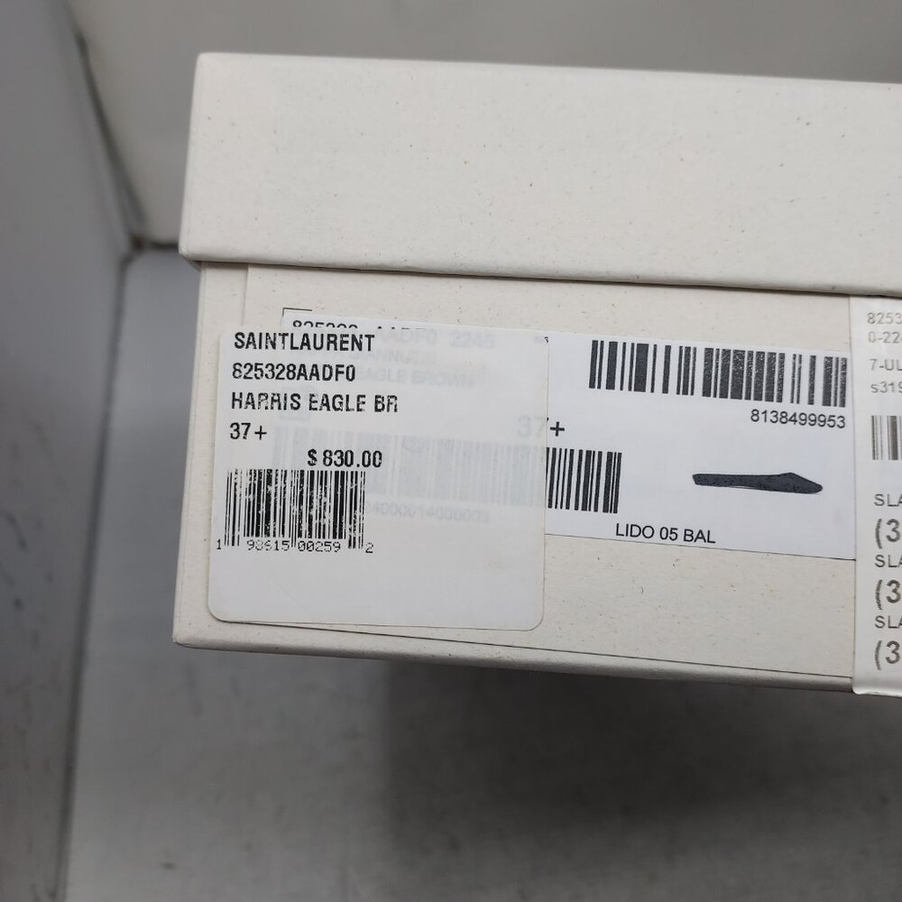 Saint Laurent YSL Black Womens Leather Lido Slip-on Shoe - Picture 10 of 11